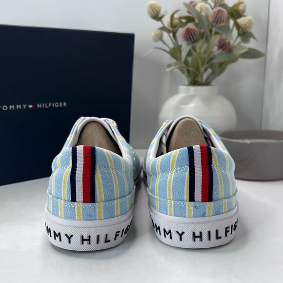 Tommy Hilfiger Pallet 5 Sneakers Green Multi Texture Stripe Men's 10.5M NWB - Picture 4 of 10